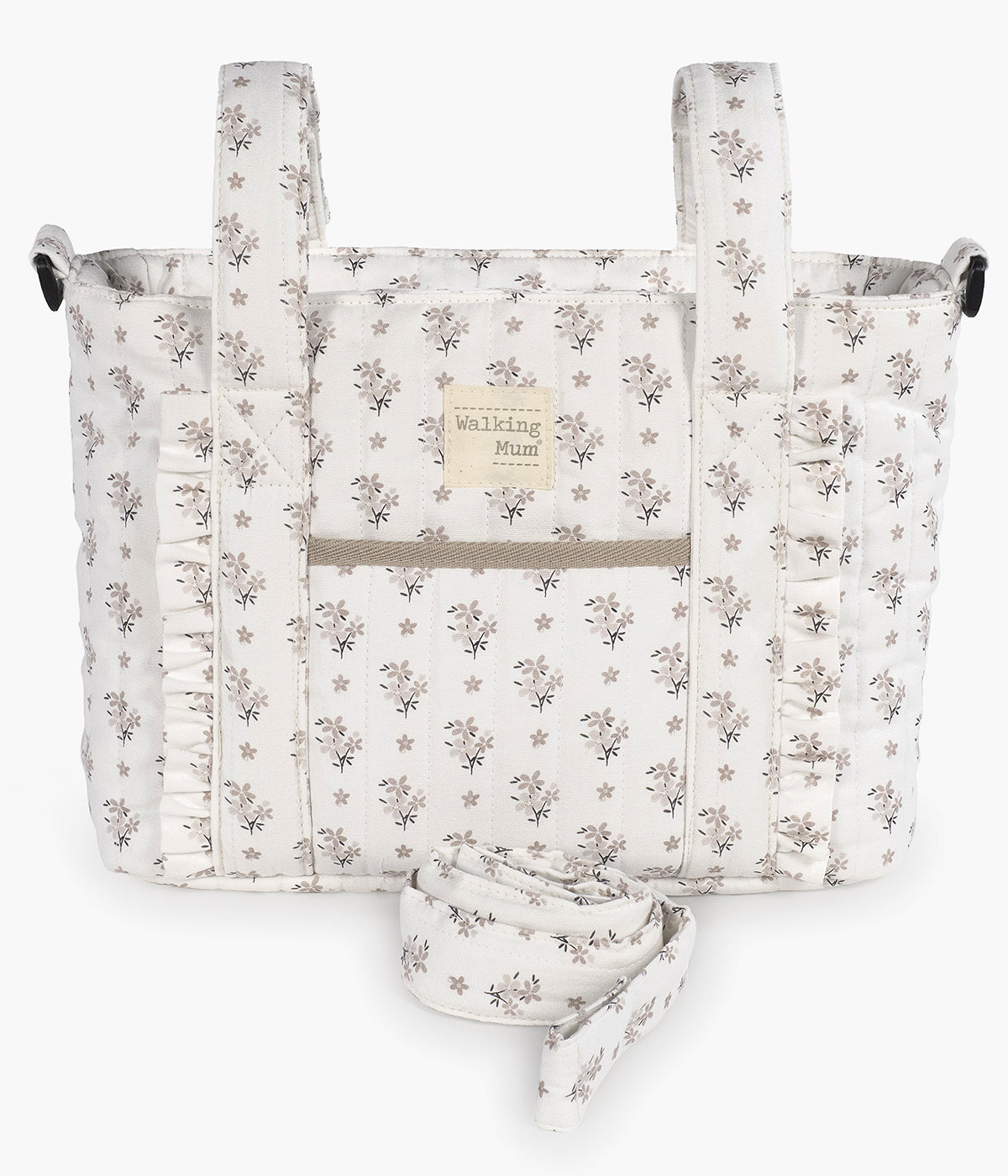 Bolsa de Passeio Walking Mum Botton Flowers - Pérola