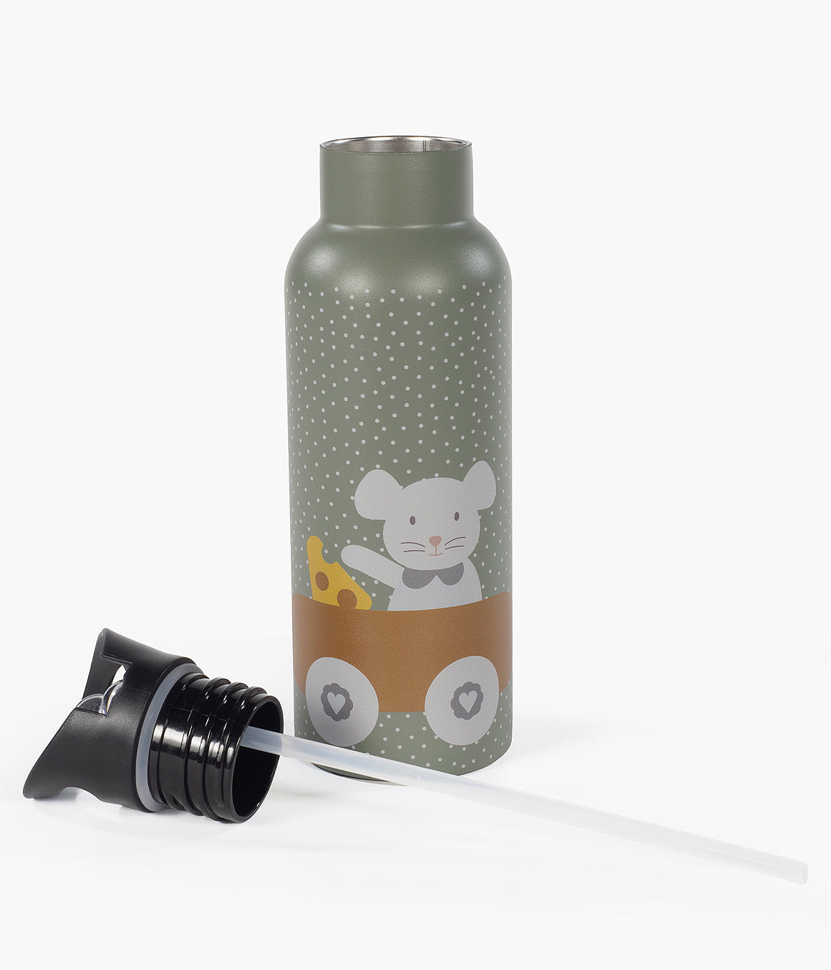 Garrafa Térmica c/ Palhinha Walking Mum Poppy Moss 500ml