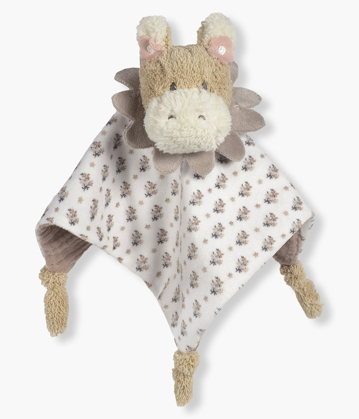 Peluche Doudou Burro para Bebé Walking Mum Botton Flowers