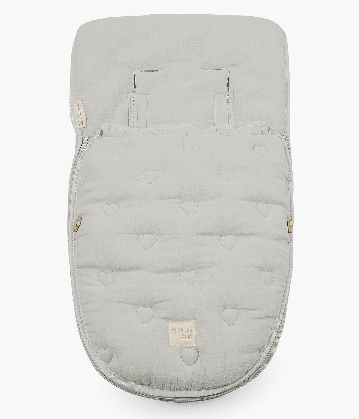 Saco de dormir 2 em 1 Walking Mum Sintra verde totalmente aberto.