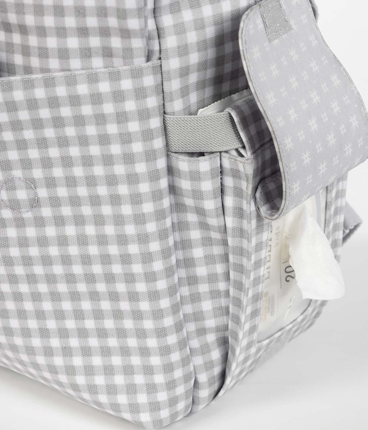 Walking Mum Mochila de Maternidade I Love Vichy - Cinza
