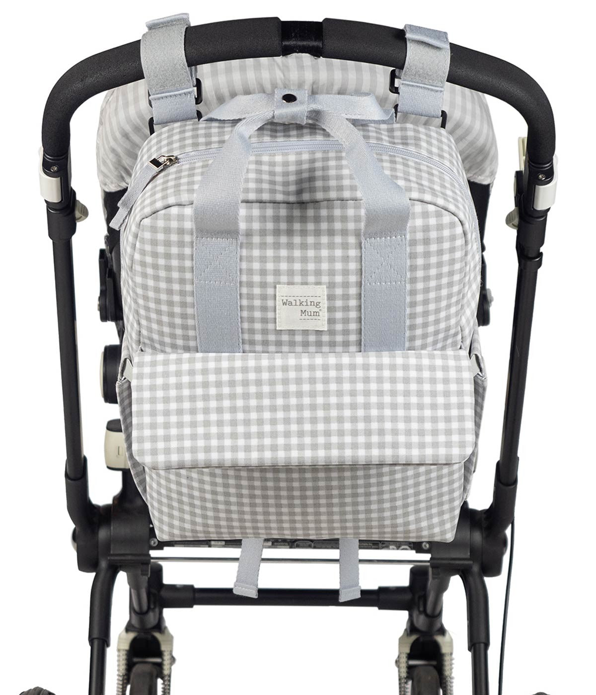Walking Mum Mochila de Maternidade I Love Vichy - Cinza