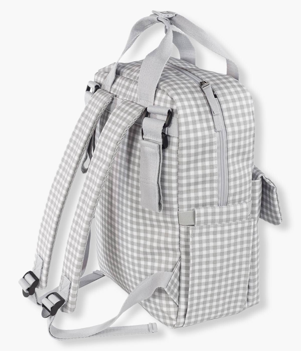 Walking Mum Mochila de Maternidade I Love Vichy - Cinza