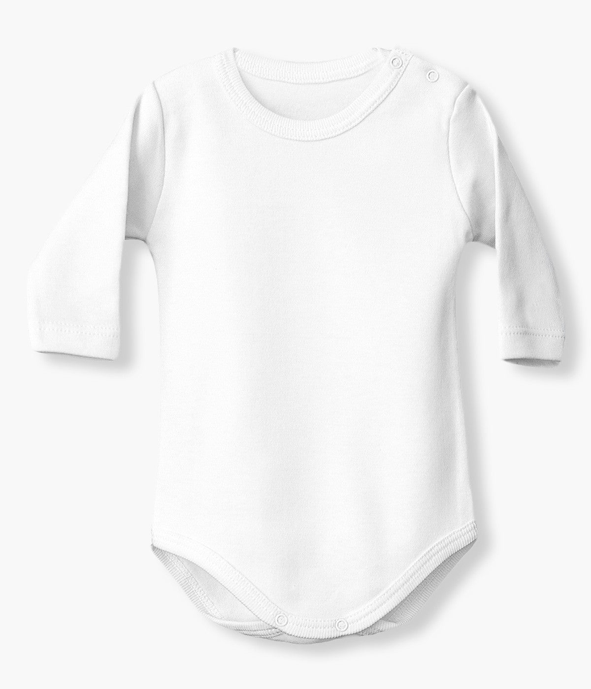 Body Interior Algodão Cardado Manga Comprida Bebé - Branco