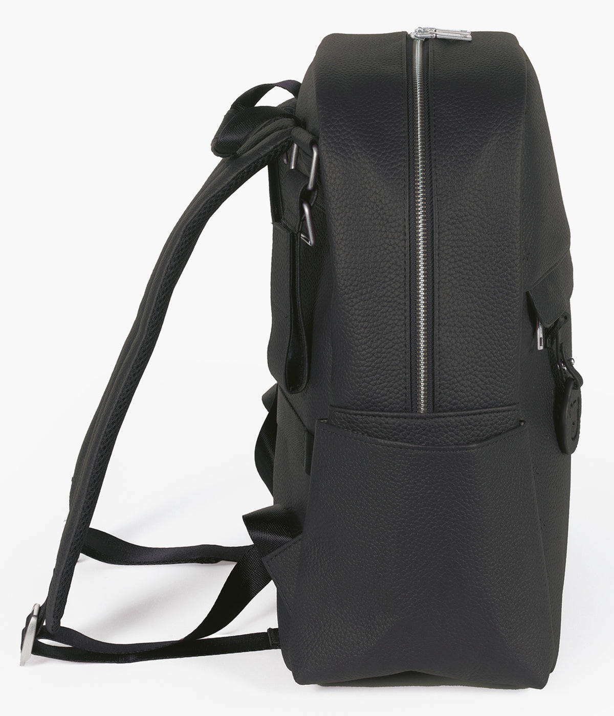 Mochila de maternidade Pasito a Pasito London black vista de lado.