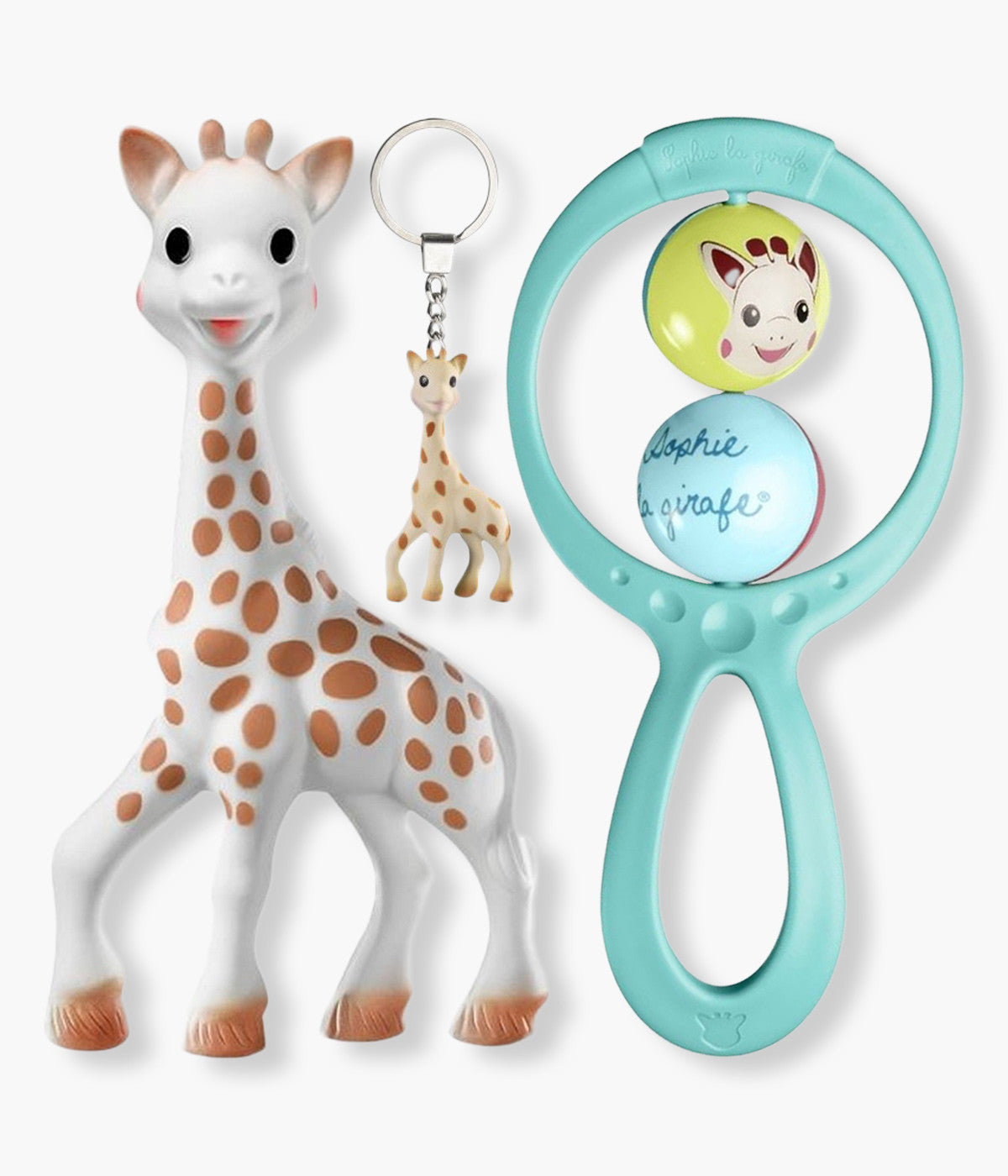 Sophie La Girafe Mordedor Sensorial + Roca Swing + Porta Chaves