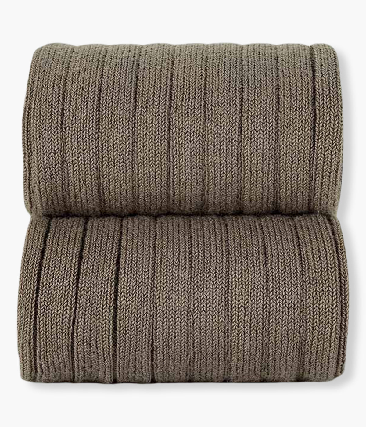 Meias pelo joelho caneladas em algodão anti-pilling de cor vison (350) da marca Cóndor para bebé e recém-nascido(a).