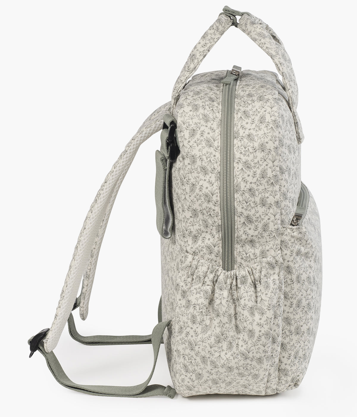 Mochila de Maternidade Walking Mum Gala Mint vita de lado.