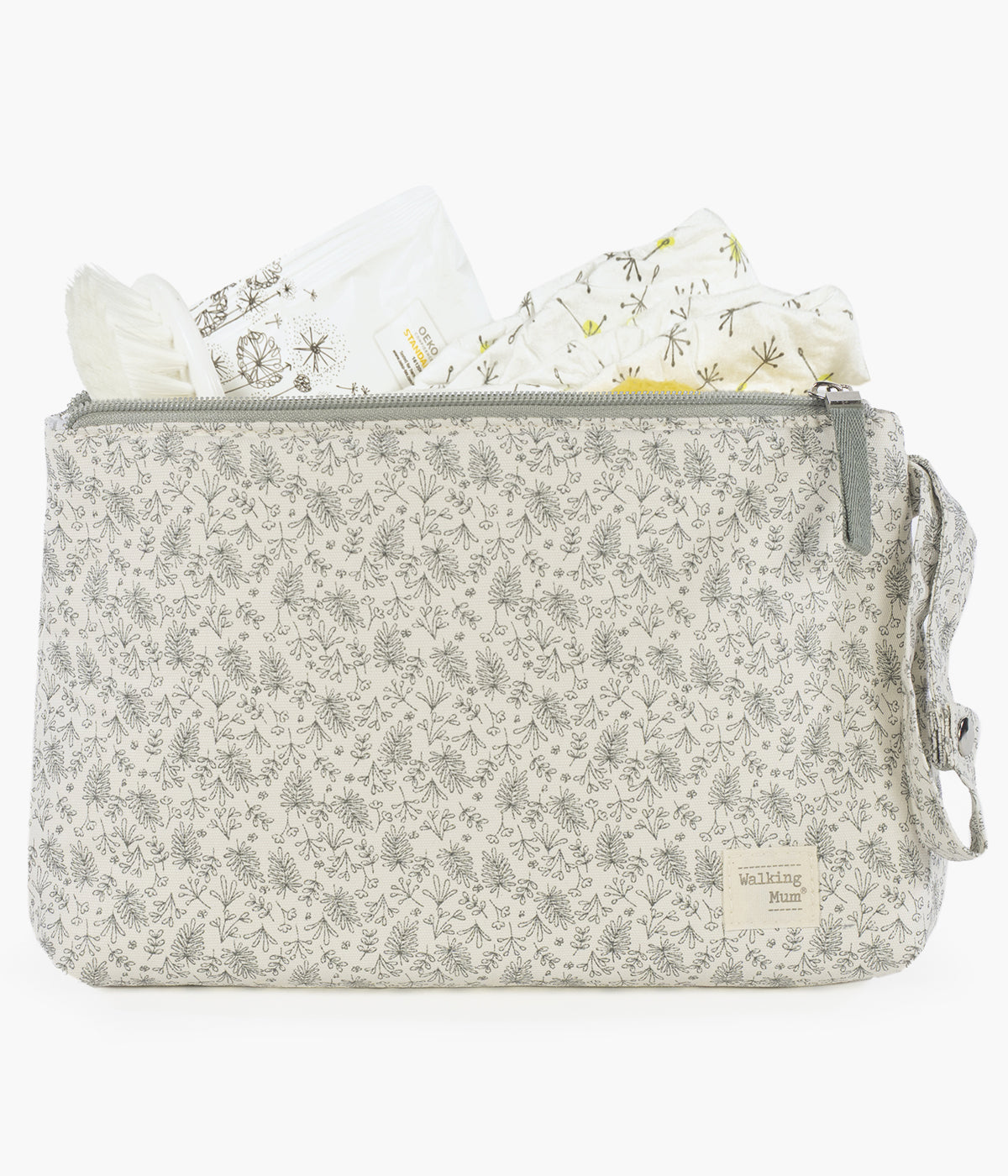Necessaire Gala Mint da Walking Mum vista de lado.