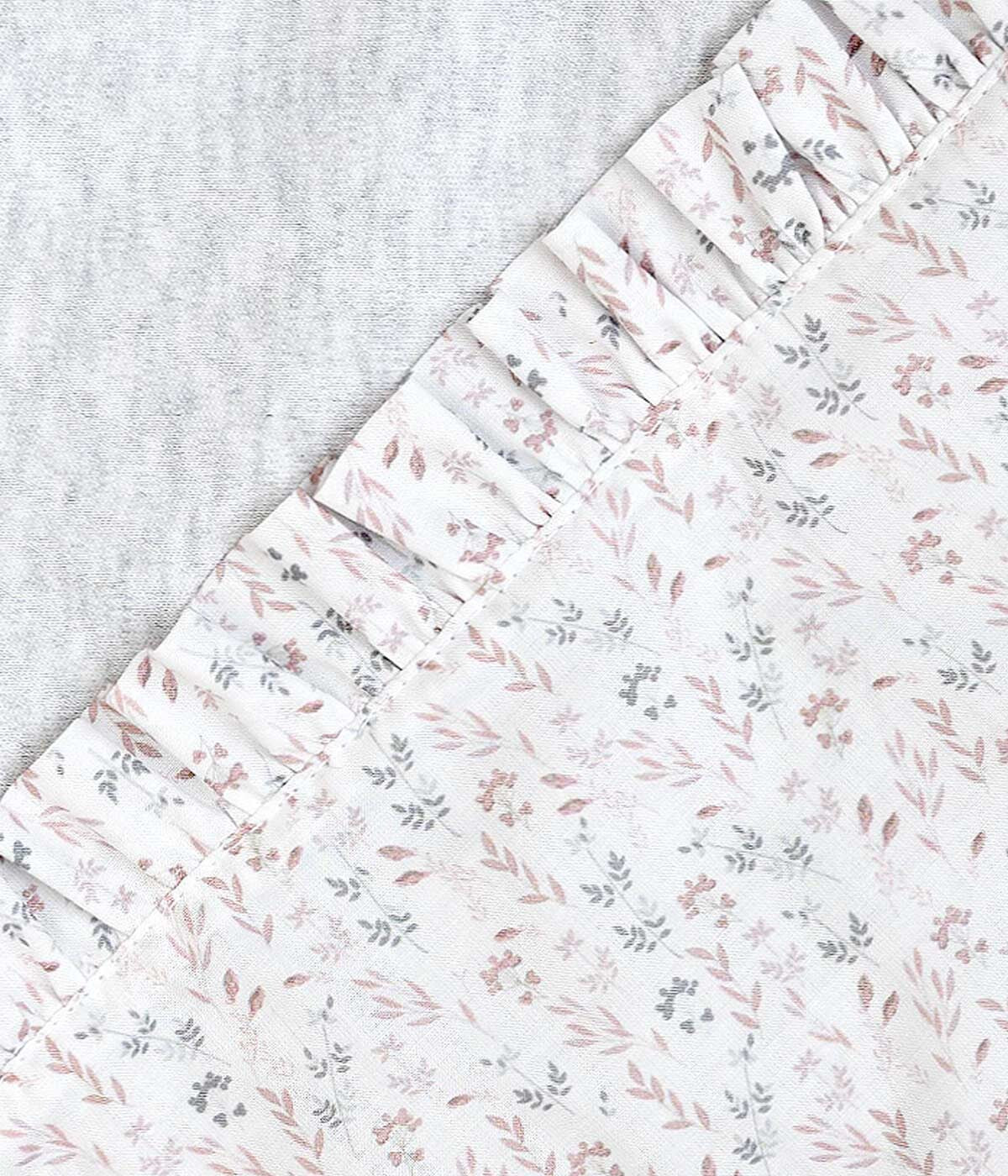 Fralda em Algodão para Bebé Menina Floral - Cinza