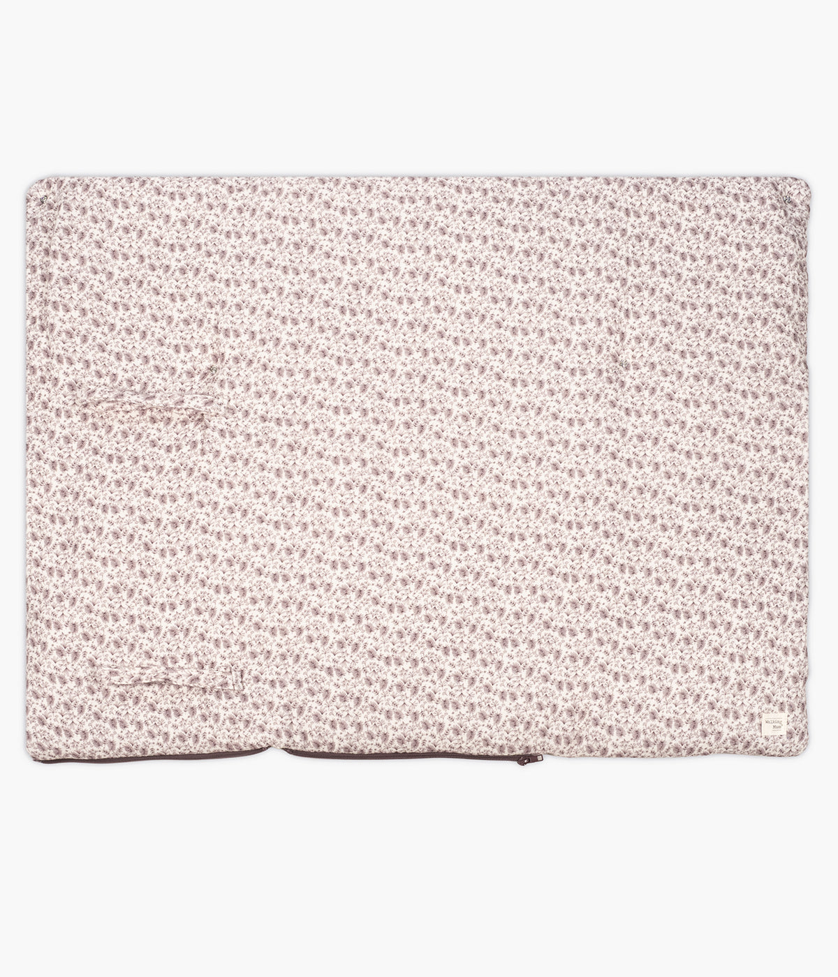 Saco manta Walking Mum Gala Cerise com padrão ramos em tons de cereja.