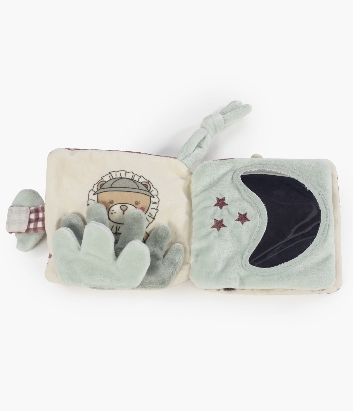 O livro de atividades sensorial Walking Mum Gala Cerise com um leão convida a sua bebé a descobrir um mundo de cores, texturas e sons num formato seguro e irresistivelmente suave. Ideal para acompanhar os primeiros meses de crescimento, este brinquedo sensorial estimula os sentidos e promove o desenvolvimento cognitivo e motor de forma natural e divertida.