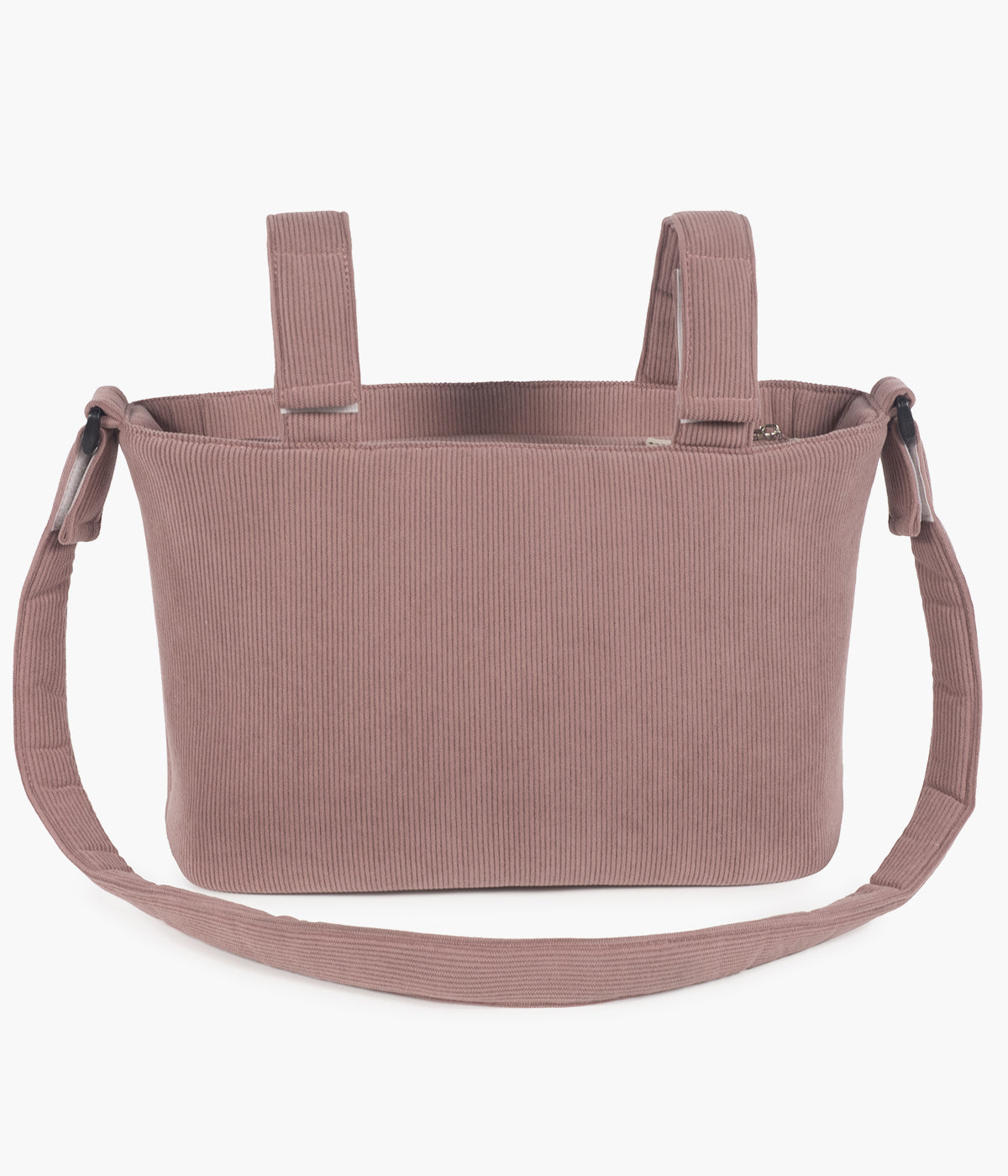 Bolsa de passeio em Bombazine Gala Cerise da Walking Mum vista de trás-