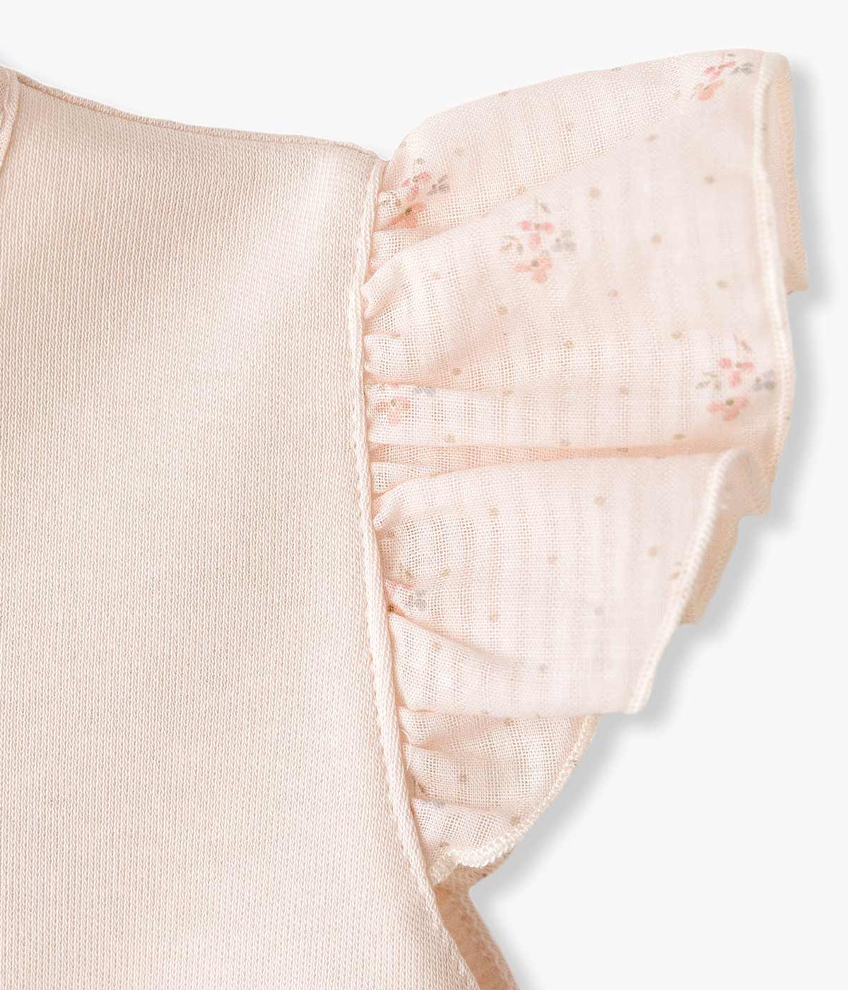 Fofo em Algodão para Bebé Menina Floral - Rosa