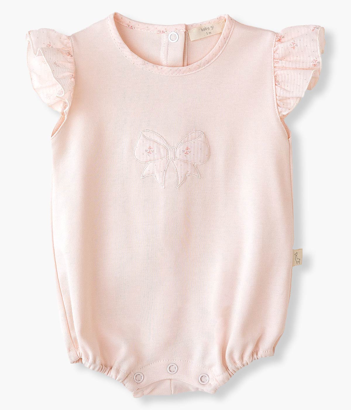 Fofo em Algodão para Bebé Menina Floral - Rosa