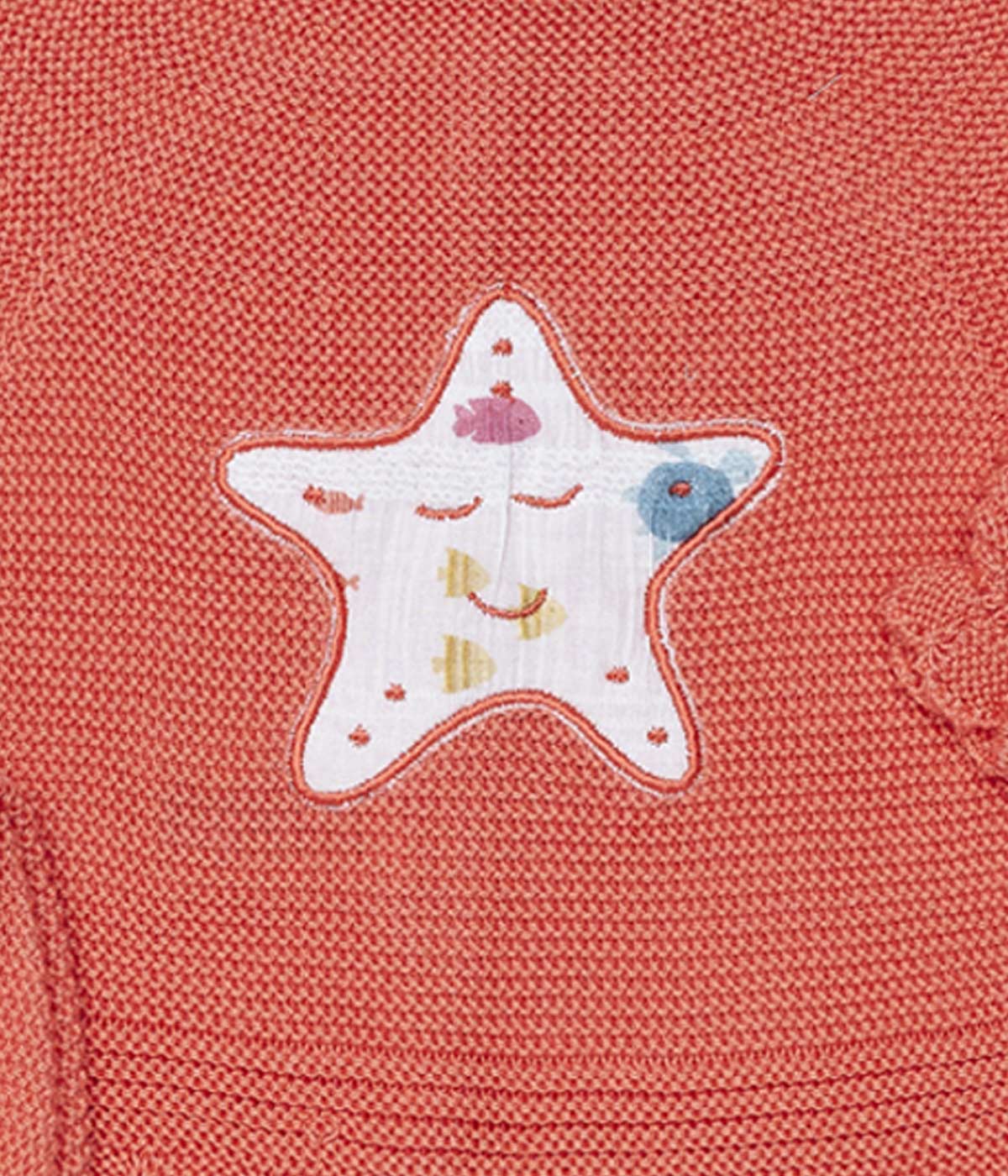 Conjunto de Malha para Bebé Estrela do Mar 3pc - Coral