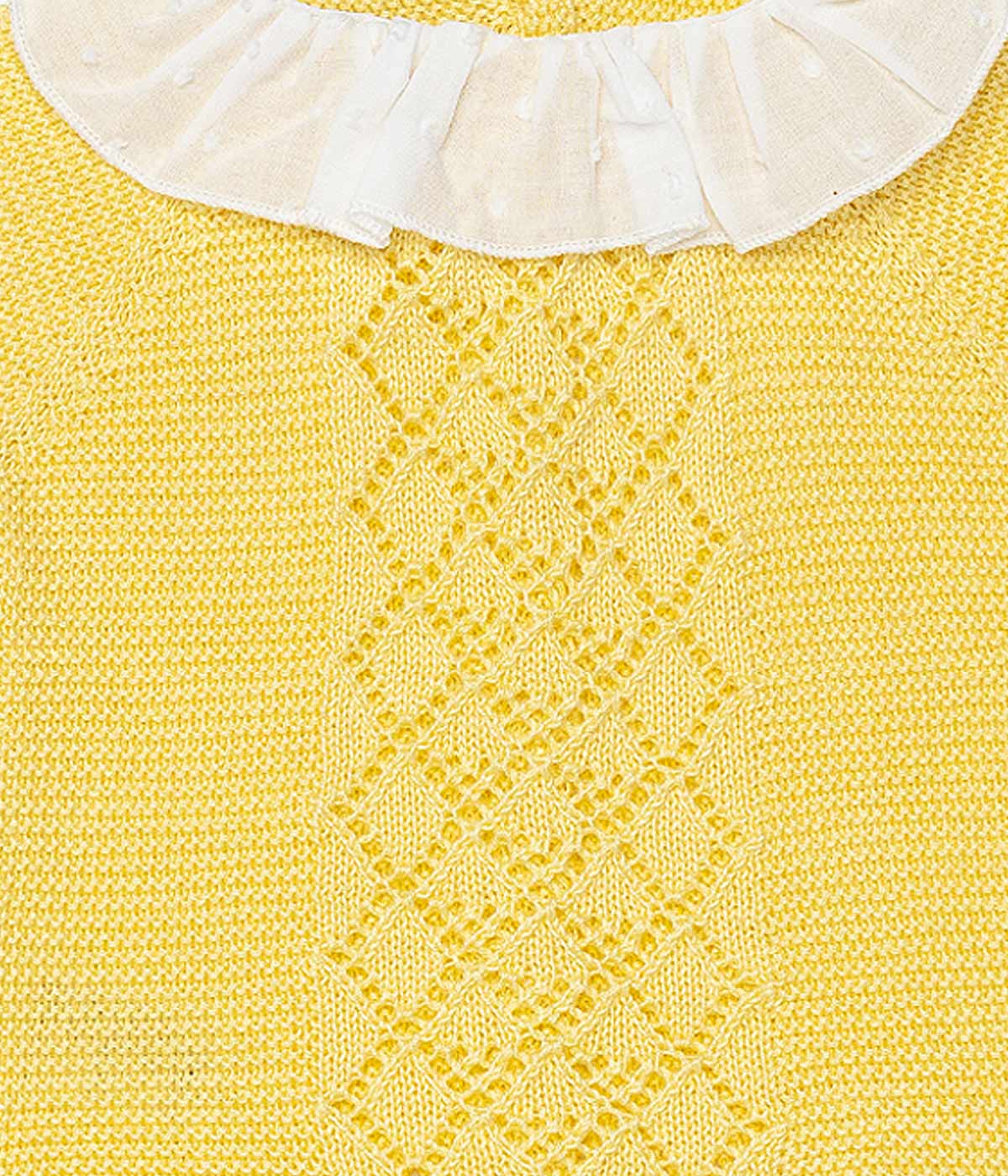 Conjunto em Malha e Algodão Bebé Plumeti 2pc - Amarelo