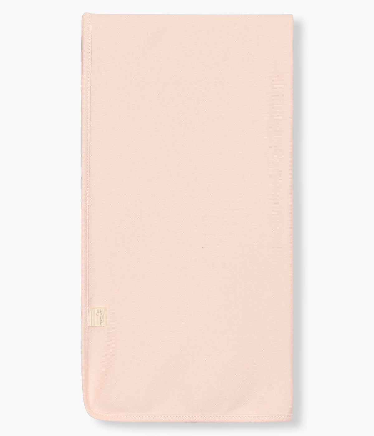 Vista aberta da fralda nude da Baby Gi para bebé menina e recém-nascida, 100% algodão. Delicada fralda com detalhe de borboleta branca no canto.