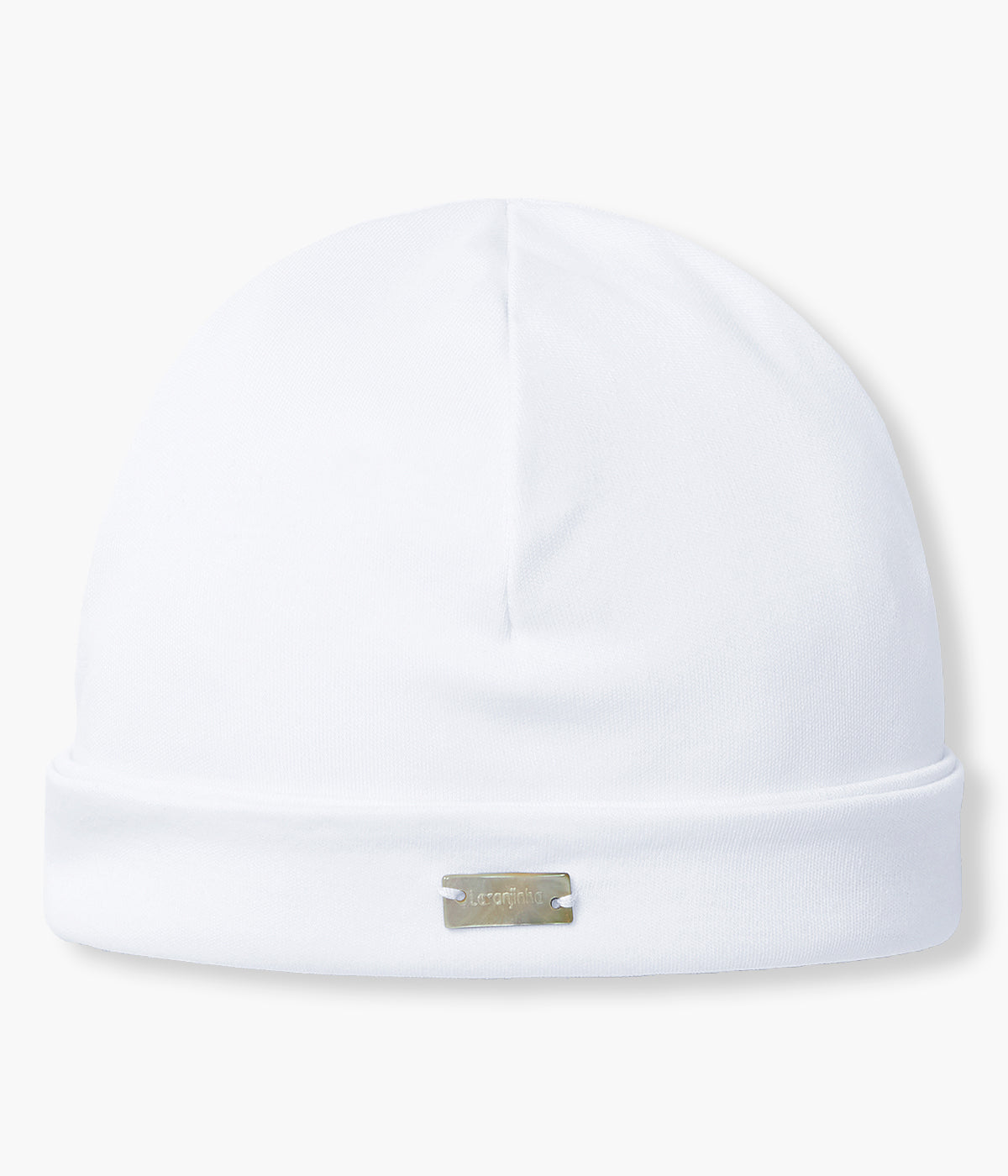 Gorro Duplo em Algodão para Bebé - Branco