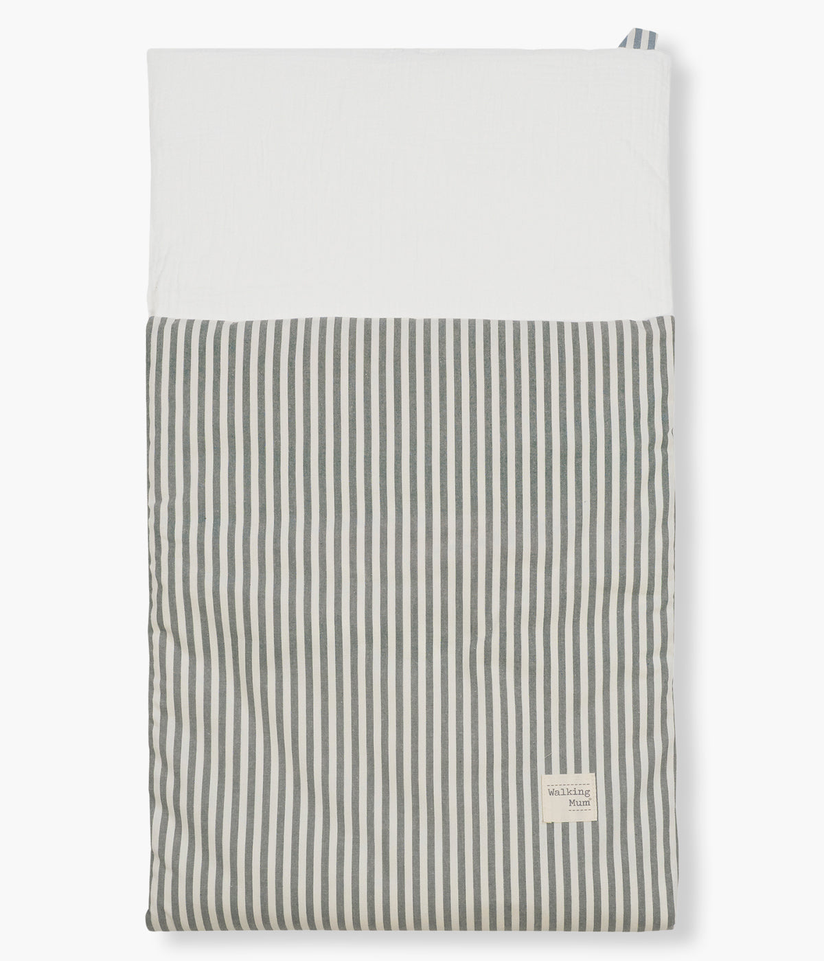 Saco de Dormir para Bebé Walking Mum Praliné Strips Moka visto de frente aberto.