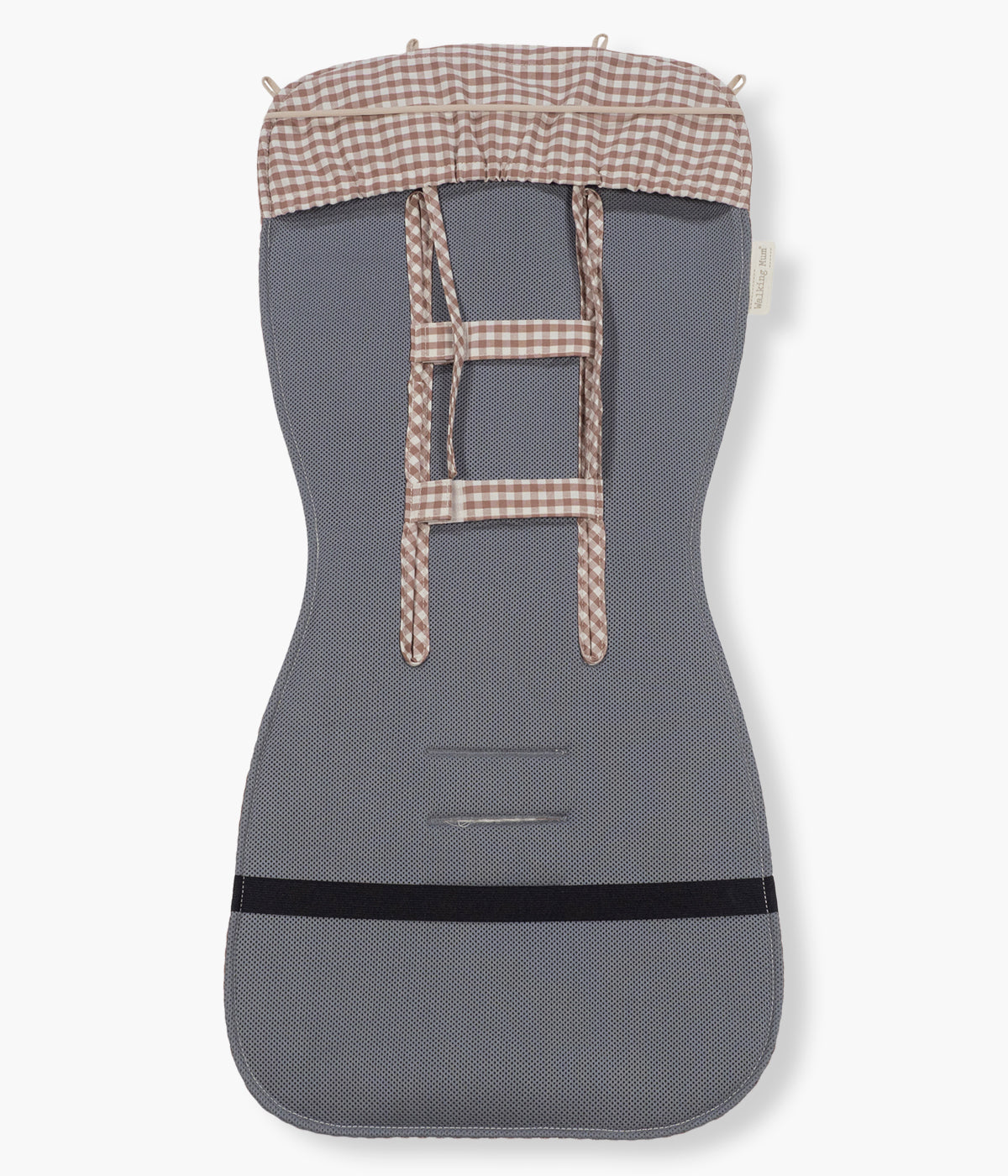 Forra Carrinho Universal Walking Mum Praliné Vichy Moka vista de trás.