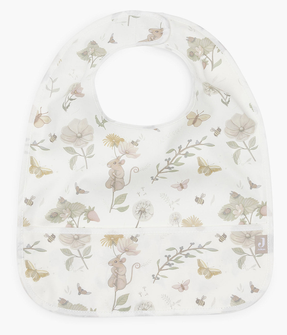 Jollein Pack 2 Babetes Impermeáveis com Bolso Natureza - Pérola