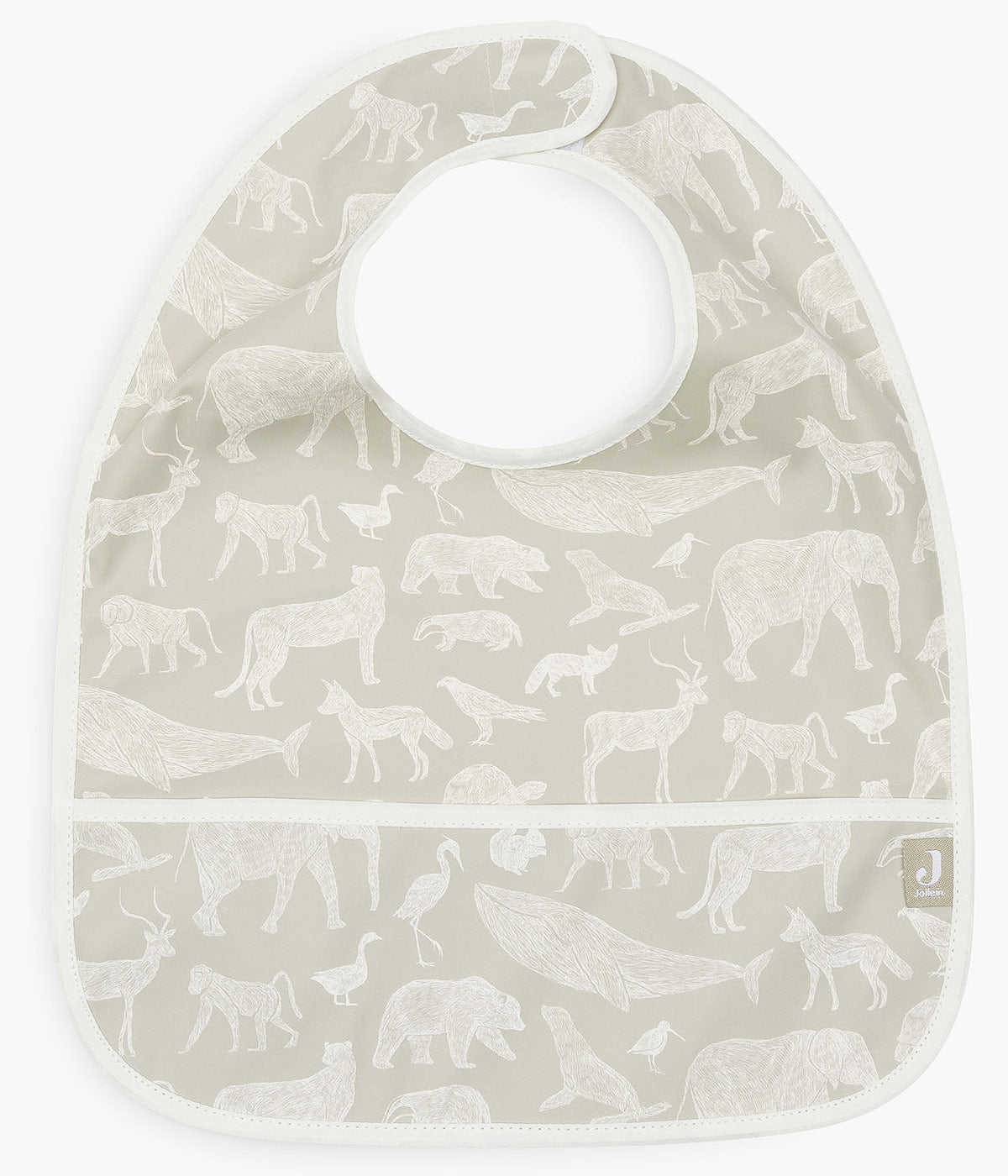 Jollein Pack 2 Babetes Impermeáveis com Bolso Animais - Verde
