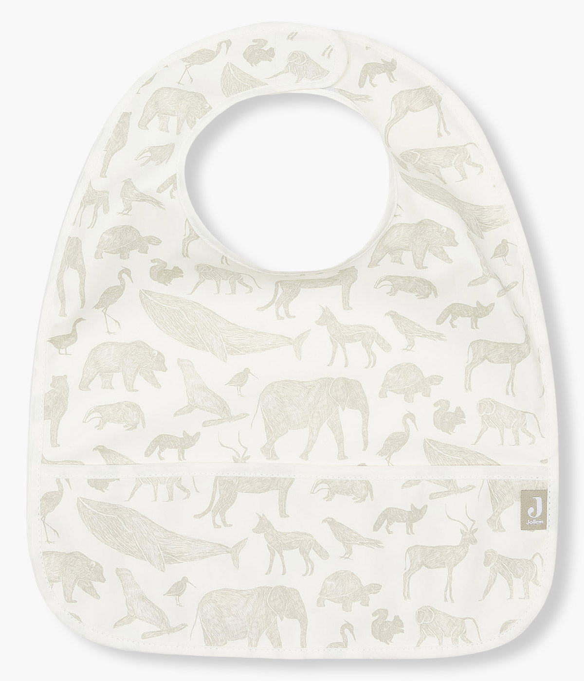Jollein Pack 2 Babetes Impermeáveis com Bolso Animais - Verde