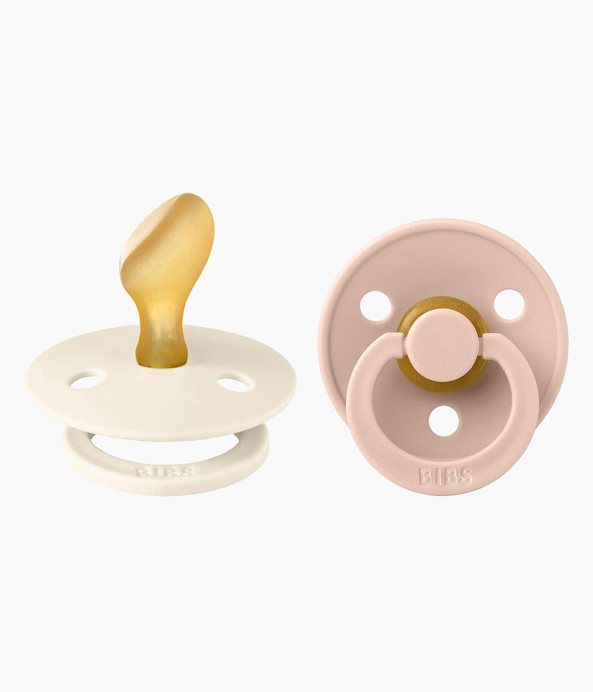 Bibs Colour 2 Chupetas Ivory/Blush Anatómica - Marfim e Rosa