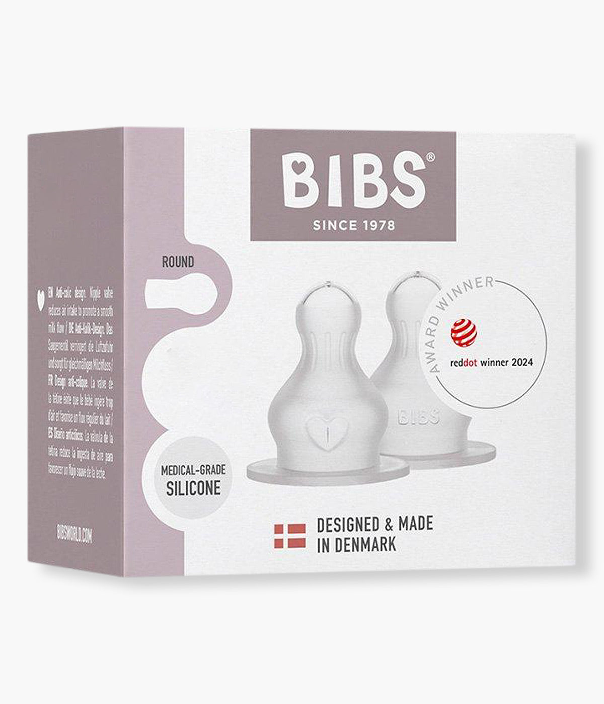 Bibs Pack 2 Tetinas Silicone Redondas para Biberão