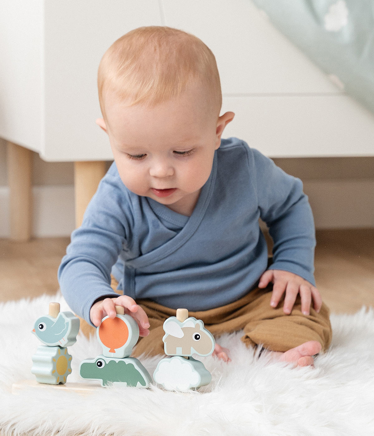 Done by Deer Torres de Empilhar em Madeira Happy Clouds