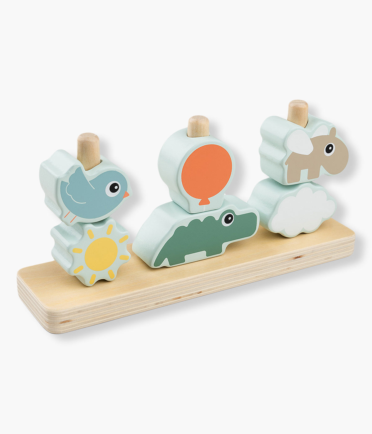 Done by Deer Torres de Empilhar em Madeira Happy Clouds