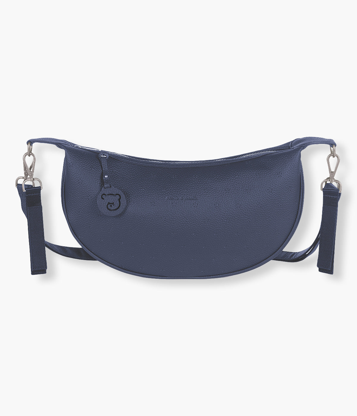 Bolsa de Passeio Gôndola Pasito a Pasito London Blue em polipele azul vista de frente.