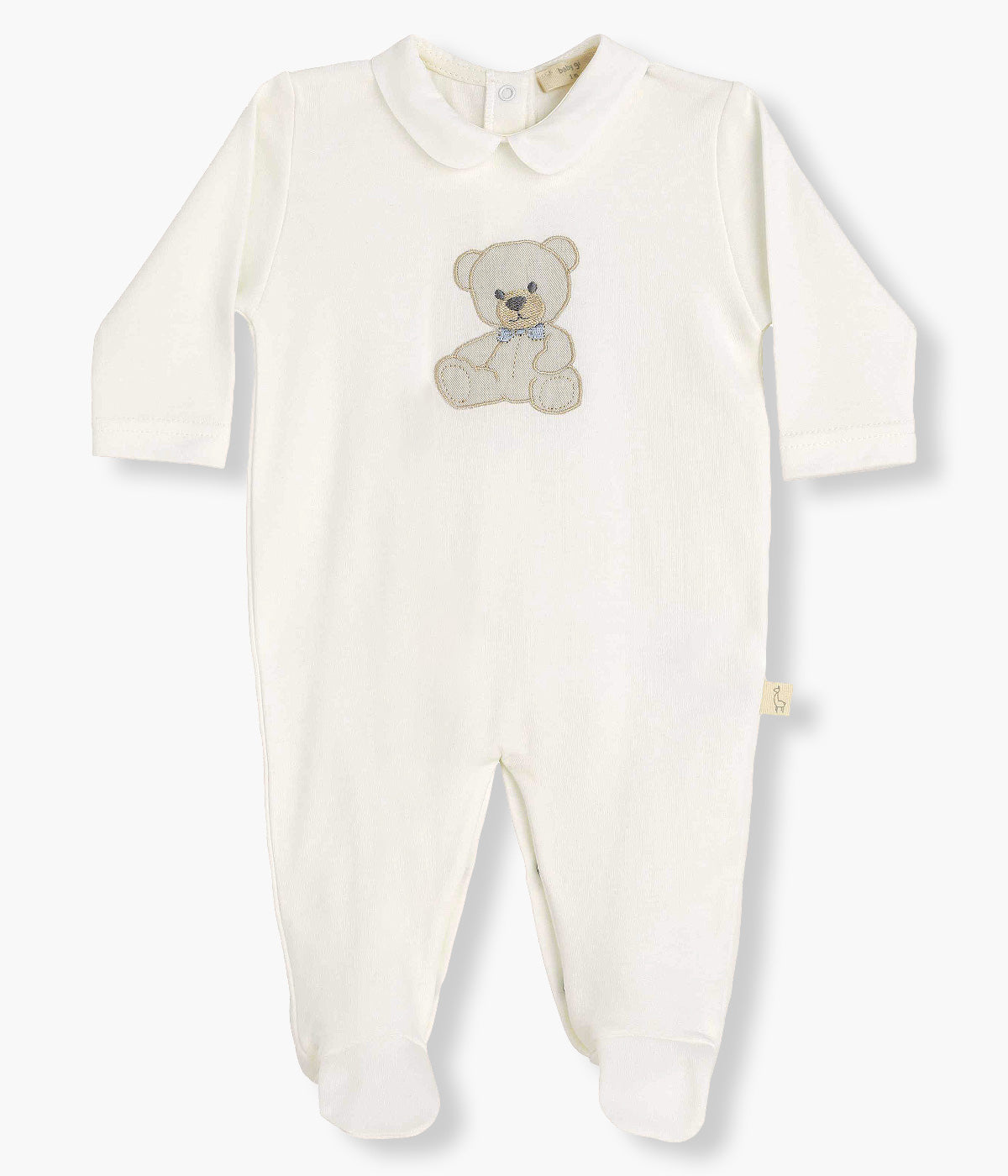 Babygrow em Algodão para Bebé Urso - Pérola