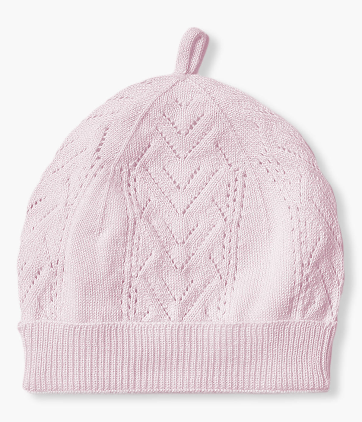 Gorro em Malha de Algodão Orgânico Bebé Menina - Rosa