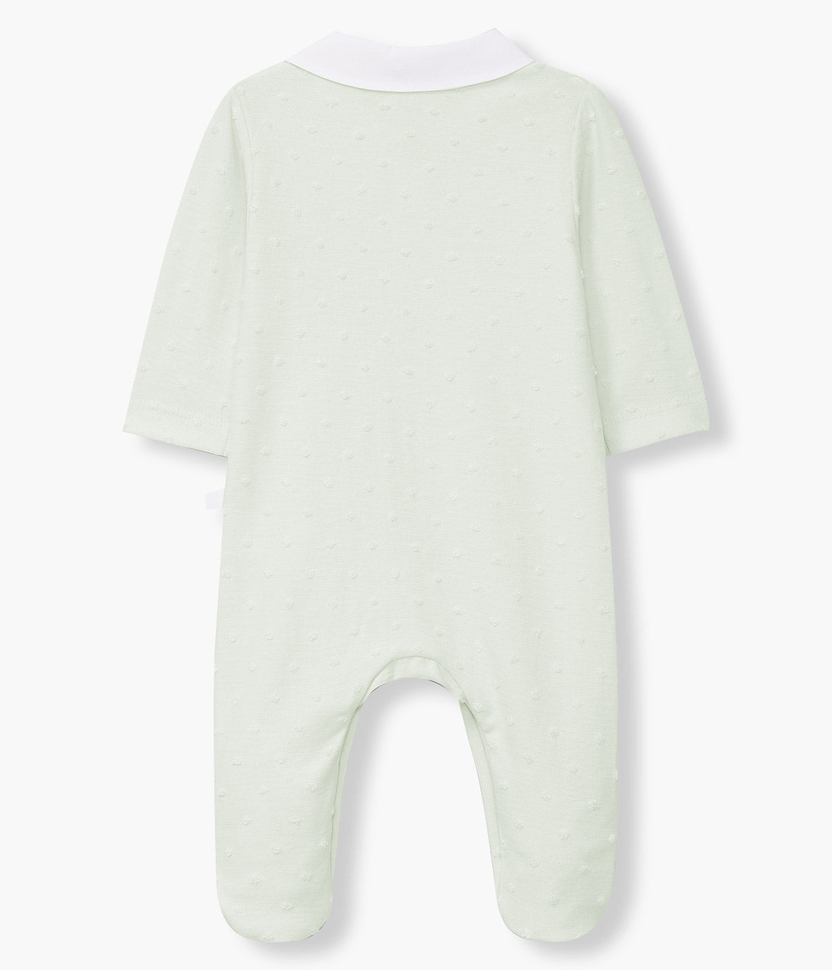 Babygrow em Malha Jacquard Bebé Bolas com Relevo - Verde