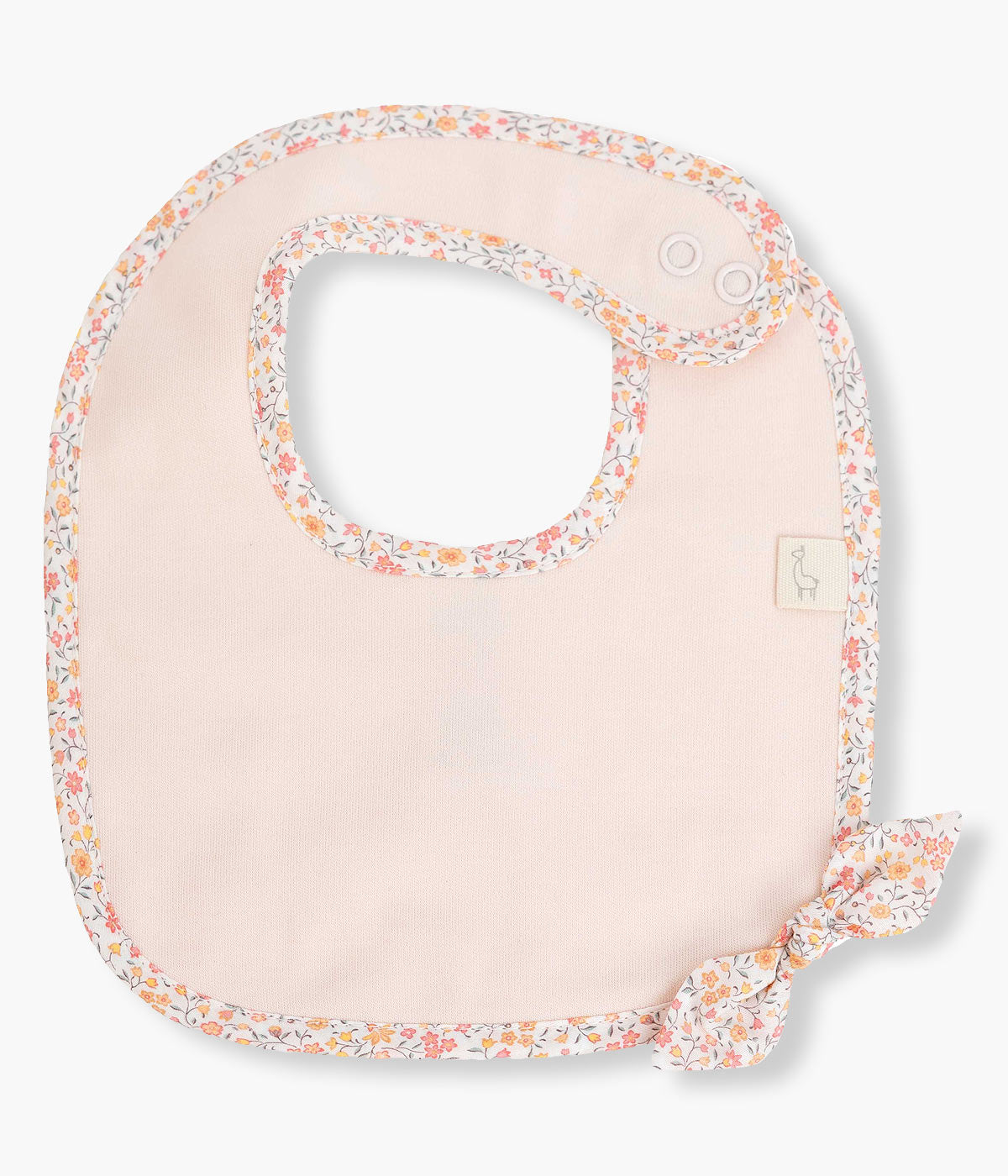 Babete em Algodão Impermeável Bebé Menina Floral - Rosa