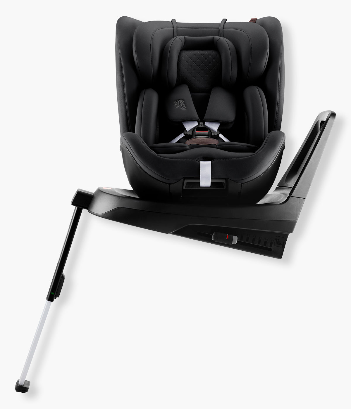 Vista cadeira auto evolutiva Swivel-Grow Max Air Lux da Britax Römer na cor Onyx Back instalada a base.