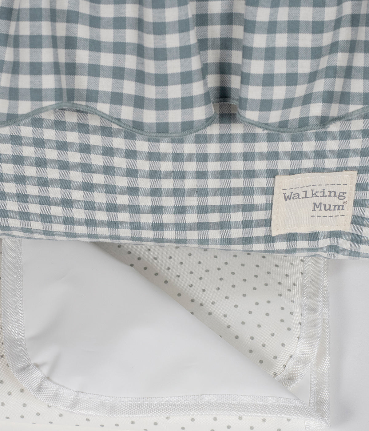 Mochila de Maternidade Walking Mum Praliné Vichy Matcha com trocador incluido.