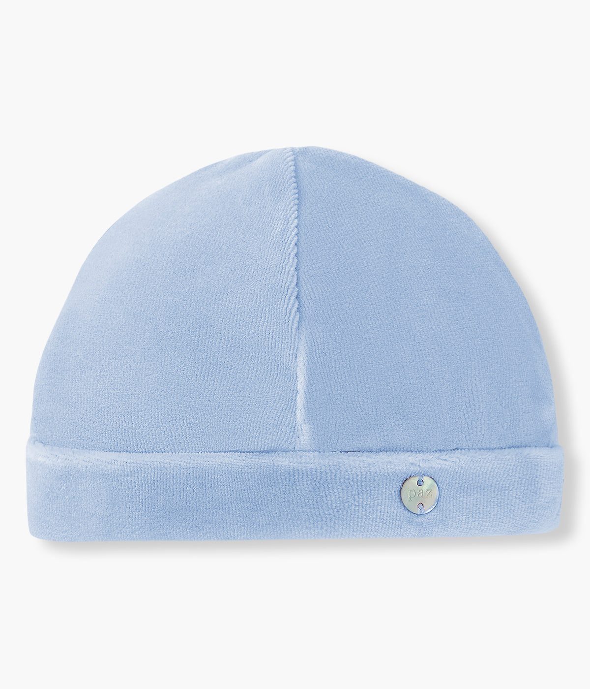 Gorro em Veludo Forrado para Bebé Menino - Azul
