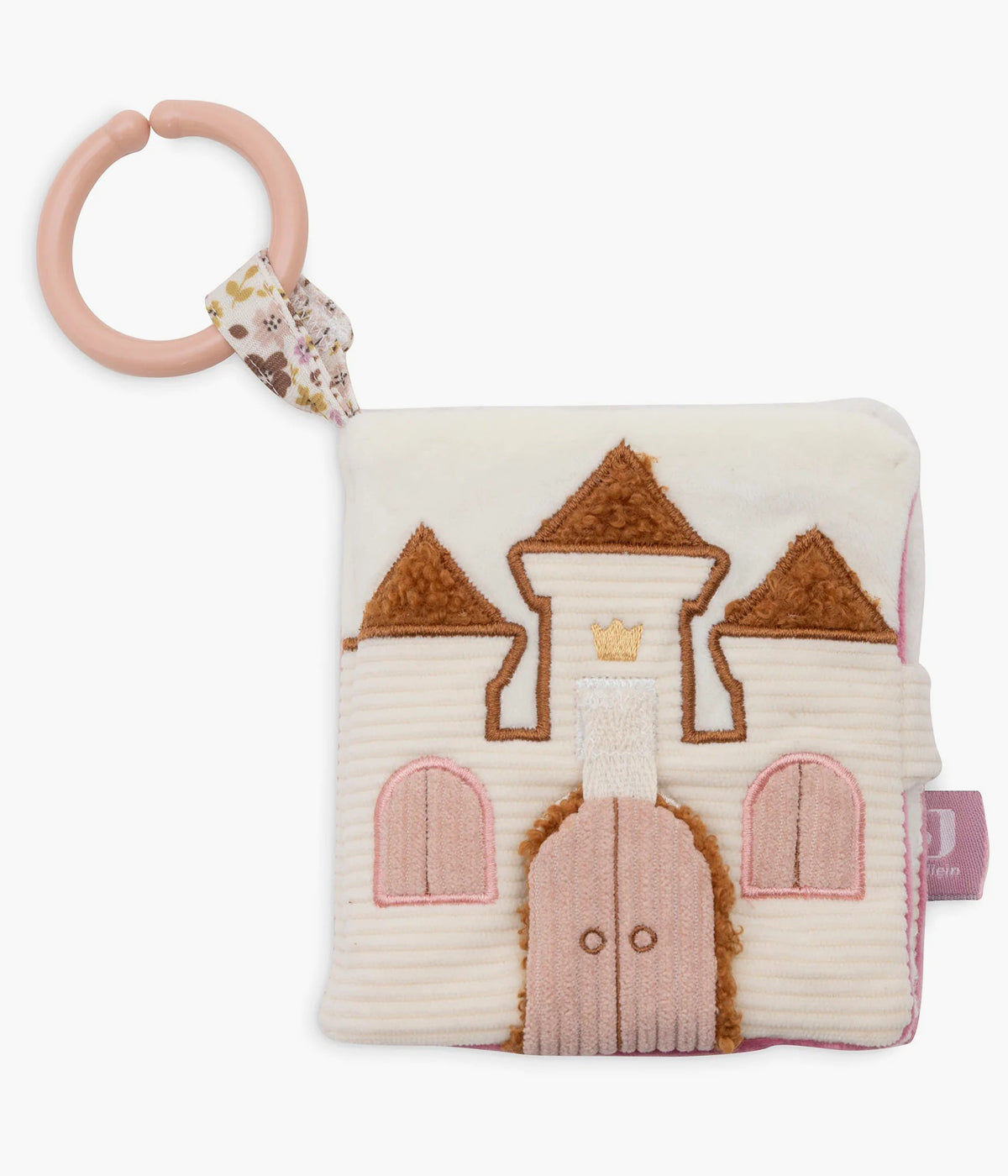 Livro de Atividades Flower Fairies da Jollein para bebé menina e recém-nascida. Macio, colorido e repleto de ilustrações encantadoras de flores e princesas, perfeito para estimular a imaginação, as primeiras descobertas e a motricidade da bebé.