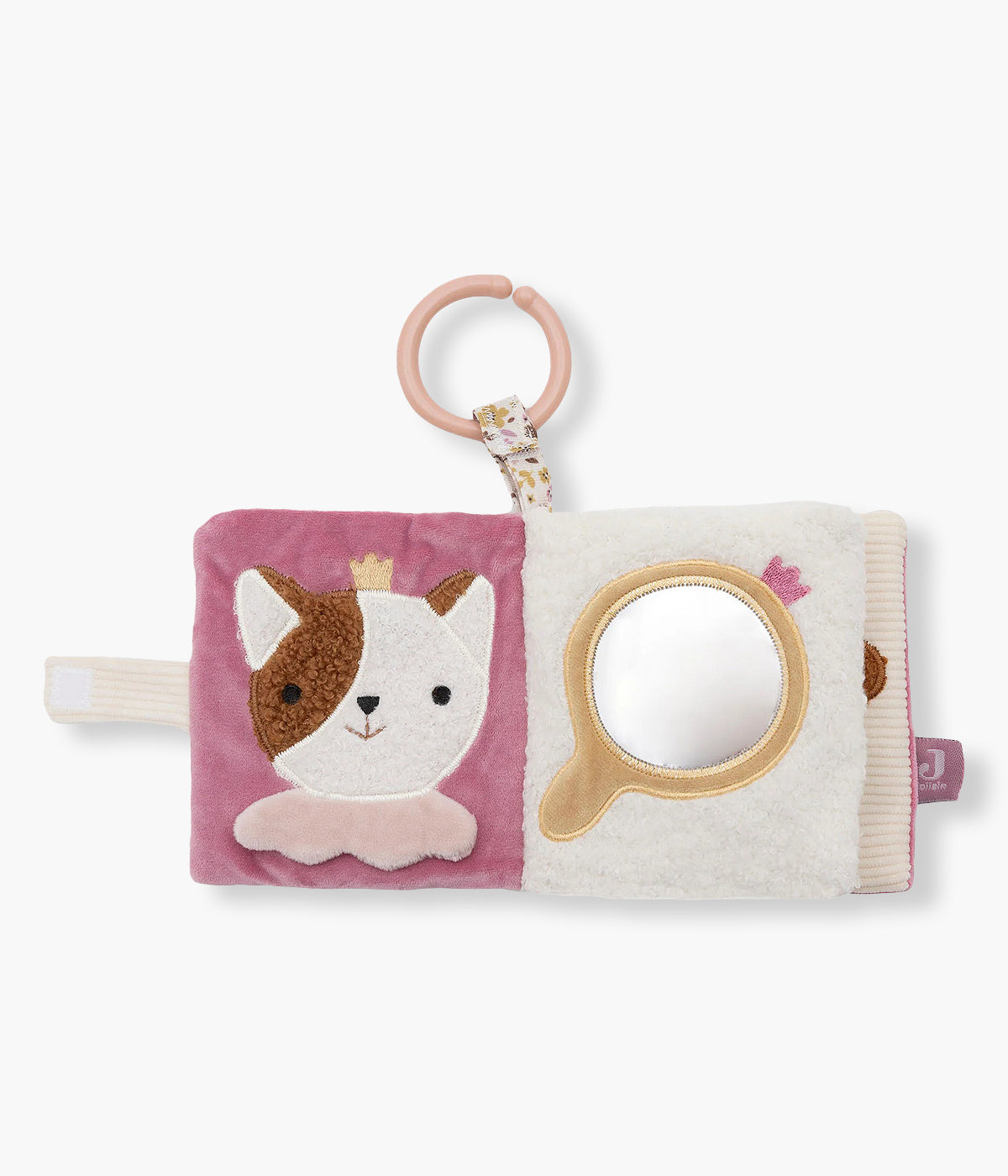 Livro de Atividades Flower Fairies da Jollein para bebé menina e recém-nascida. Macio, colorido e repleto de ilustrações encantadoras de flores e princesas, perfeito para estimular a imaginação, as primeiras descobertas e a motricidade da bebé.