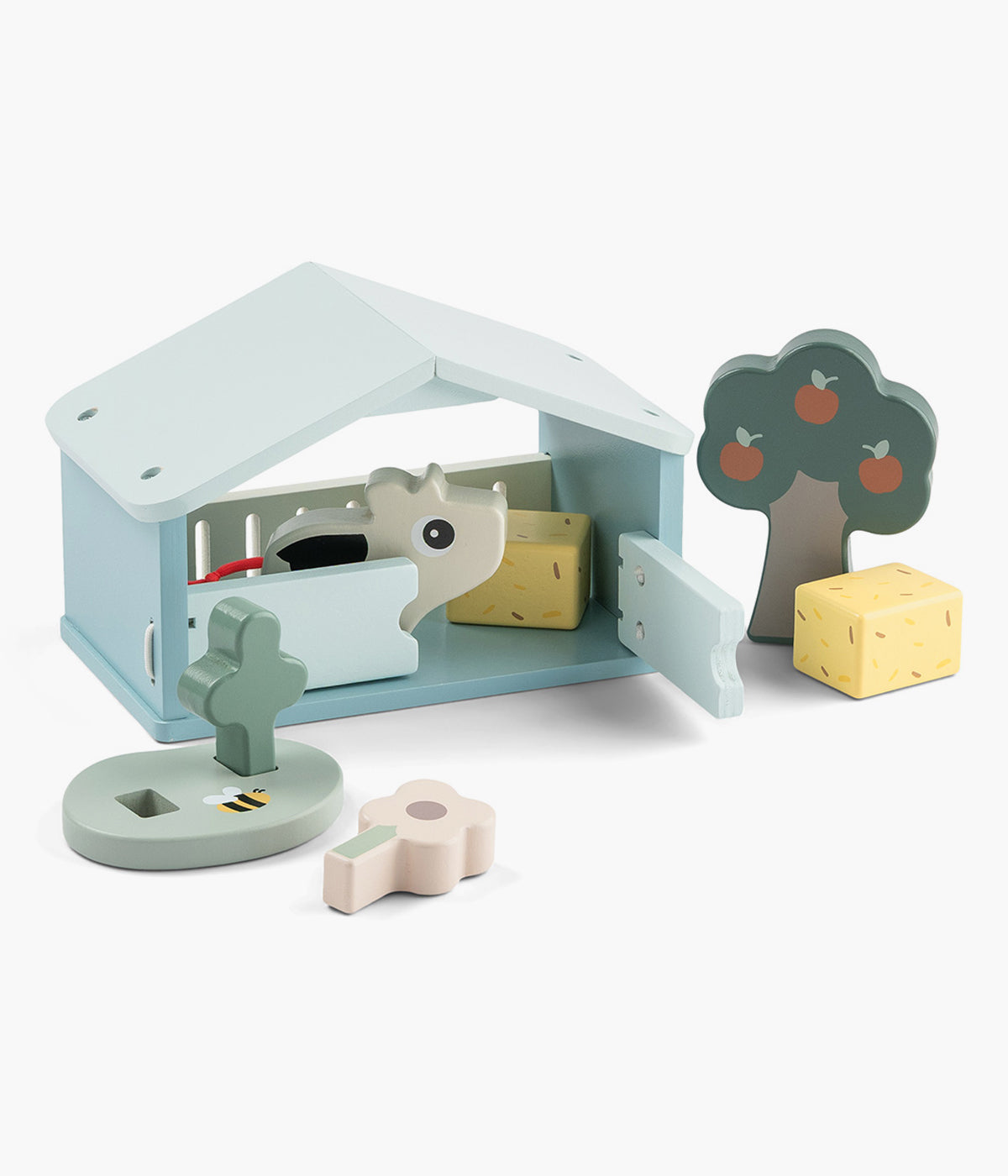 Descubra o encanto do mundo rural com o adorável Qunta de Madeira Tiny Farm da Done by Deer, um conjunto de brincar de madeira que desperta a curiosidade, a imaginação e o amor pela natureza. Projetado para bebés e crianças a partir dos 24 meses, este brinquedo educativo combina diversão e aprendizagem num só produto.