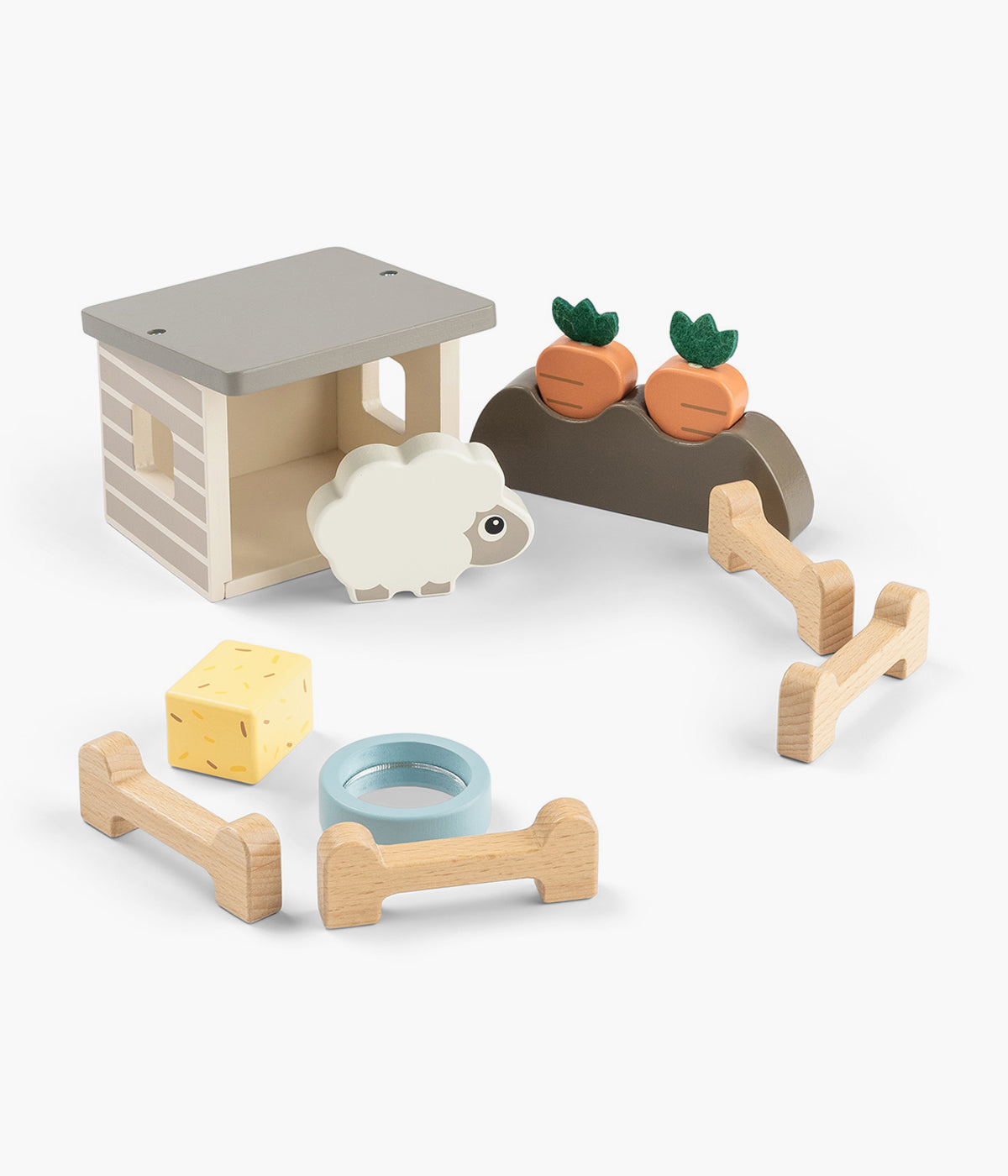 Descubra o encanto do mundo rural com a adorável Casa da Ovelha Sheepy Tiny Farm da Done by Deer feito em madeira sustentável, um conjunto de brincar que desperta a curiosidade, a imaginação e o amor pela natureza. Projetado para bebés e crianças a partir dos 24 meses, este brinquedo educativo combina diversão e aprendizagem num só produto.