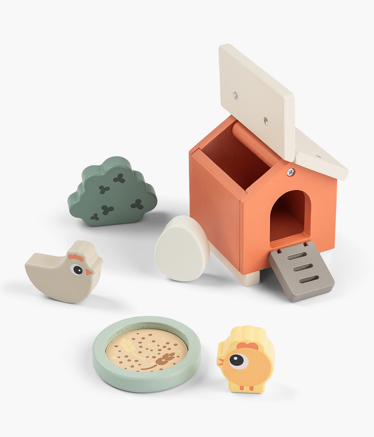 Descubra o encanto do mundo rural com a adorável Casa da Galinha Clucky Tiny Farm da Done by Deer feito em madeira sustentável, um conjunto de brincar que desperta a curiosidade, a imaginação e o amor pela natureza. Projetado para bebés e crianças a partir dos 24 meses, este brinquedo educativo combina diversão e aprendizagem num só produto.