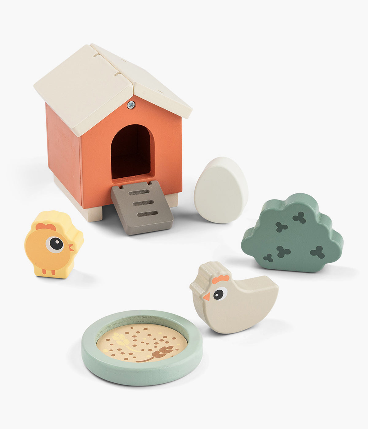 Descubra o encanto do mundo rural com a adorável Casa da Galinha Clucky Tiny Farm da Done by Deer feito em madeira sustentável, um conjunto de brincar que desperta a curiosidade, a imaginação e o amor pela natureza. Projetado para bebés e crianças a partir dos 24 meses, este brinquedo educativo combina diversão e aprendizagem num só produto.