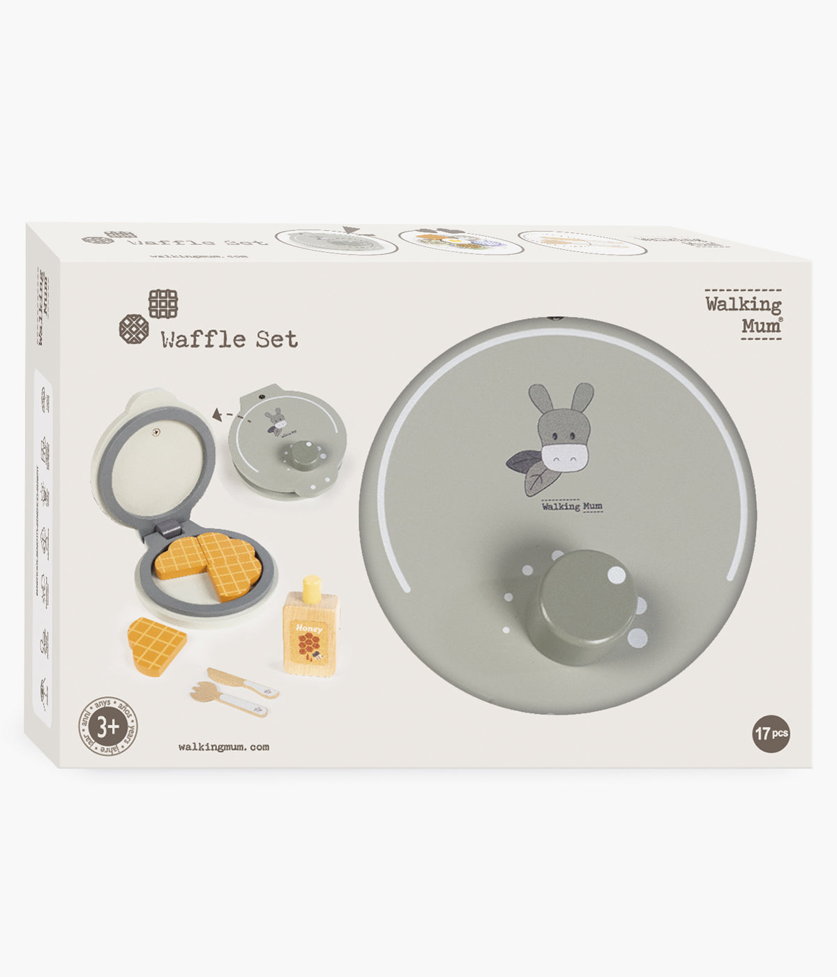 Dê asas à imaginação dos mais pequenos com a encantadora Máquina de Waffles de Brincar em Madeira da Walking Mum, um brinquedo educativo e cheio de charme composto por 16pc que transforma o momento de brincar numa deliciosa aventura culinária. Ideal para crianças a partir dos 3 anos, estimula a criatividade, a coordenação e o jogo de imitação de forma natural e divertida.