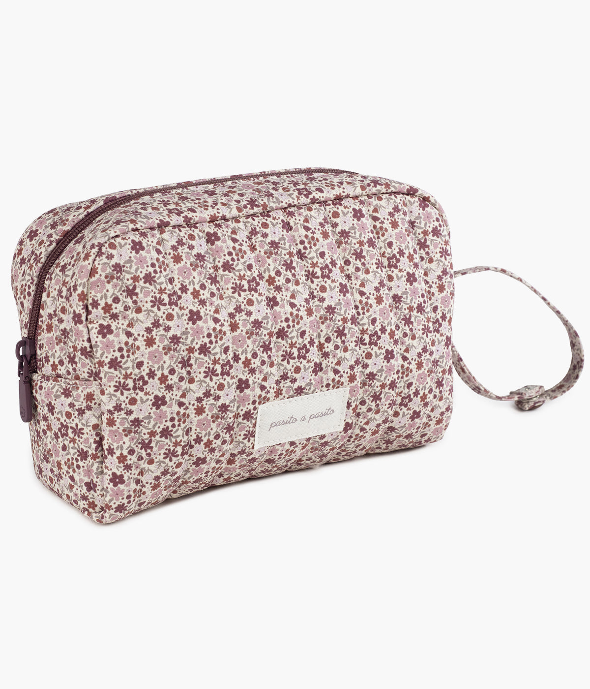 Necessaire Cherry Flowers da Pasito a Pasito vista de lado.