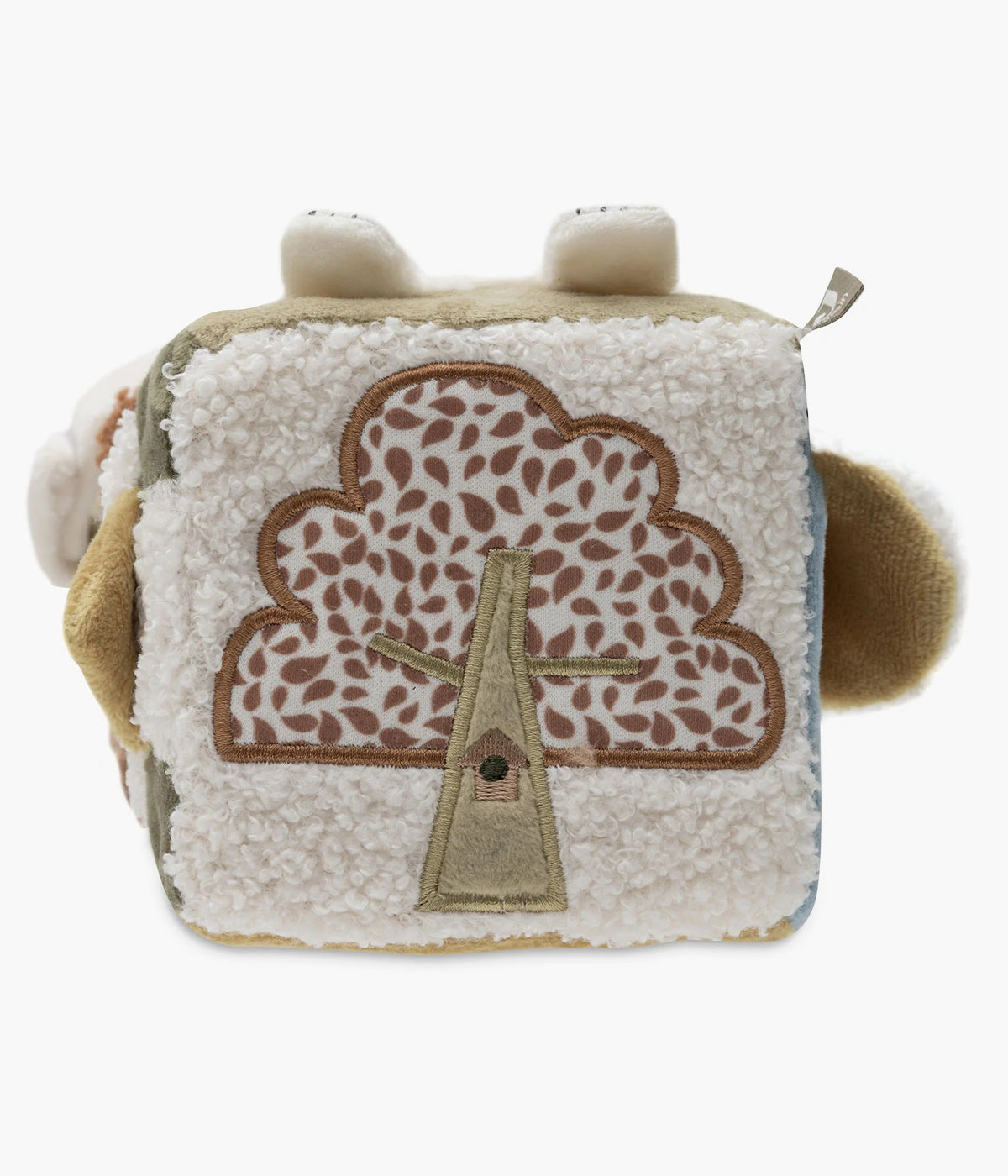 O Cubo de Atividades Sensorial Tiny Park da Jollein estimula os sentidos do bebé com animais adoráveis, sons crocantes e um pequeno espelho. Um brinquedo suave, educativo e perfeito para explorar em qualquer lugar.