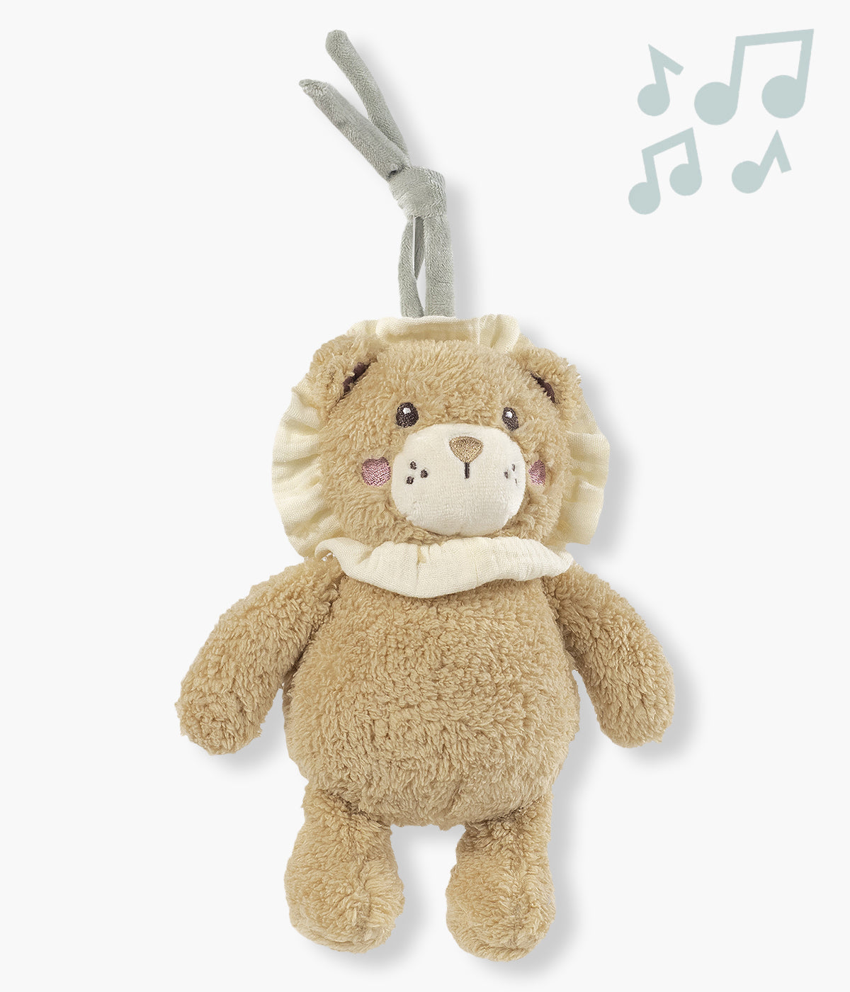 Peluche musical Walking Mum Gala Mint em forma de leão para bebé e recém-nascido(a). Com um design encantador e uma textura macia, este pequeno leão traz um toque de ternura ao berço ou parque, criando um ambiente relaxante e estimulante ao mesmo tempo.